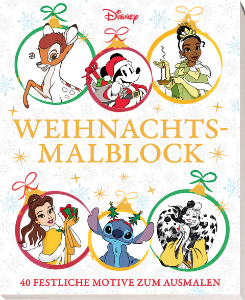 Disney: Weihnachtsmalblock: 40 festliche Motive zum Ausmalen -  DISNEY