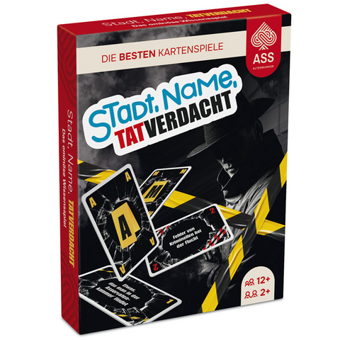 Stadt, Name, Tatverdacht - Crime Spiel für 2-4 Spieler, ab 7 Jahre (Krimispiel) - 