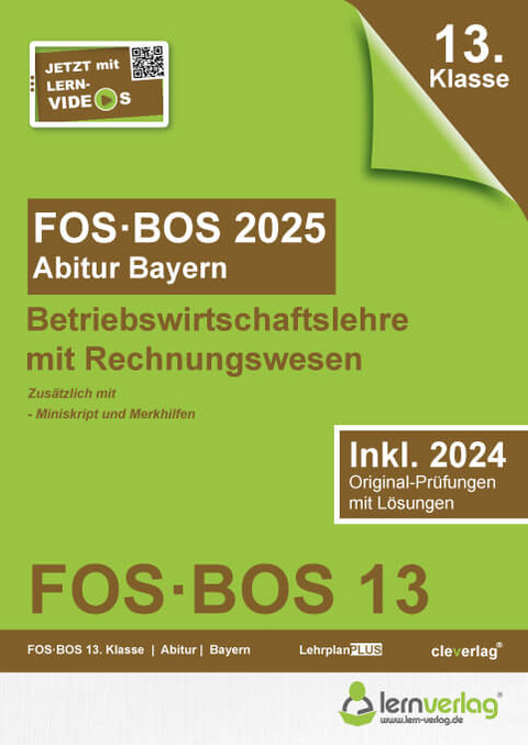 Abiturprüfung FOS/BOS Bayern 2025 Betriebswirtschaftslehre mit Rechnungswesen 13. Klasse
