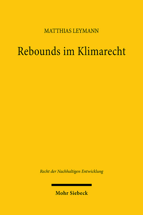 Rebounds im Klimarecht - Matthias Leymann