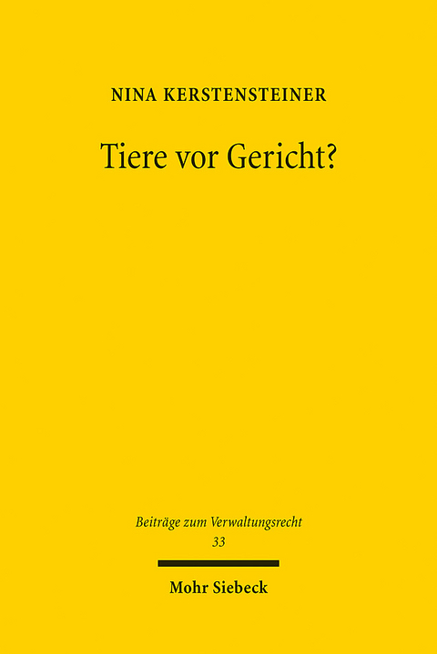 Tiere vor Gericht? - Nina Kerstensteiner