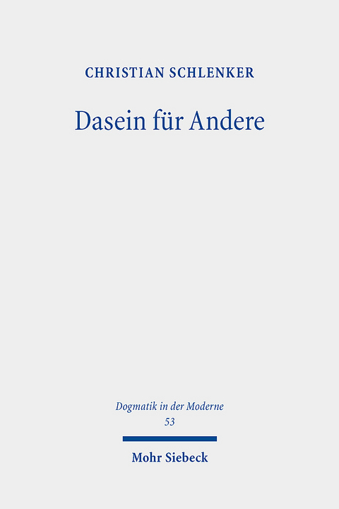 Dasein für Andere - Christian Schlenker