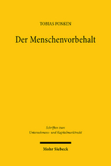 Der Menschenvorbehalt - Tobias Ponßen