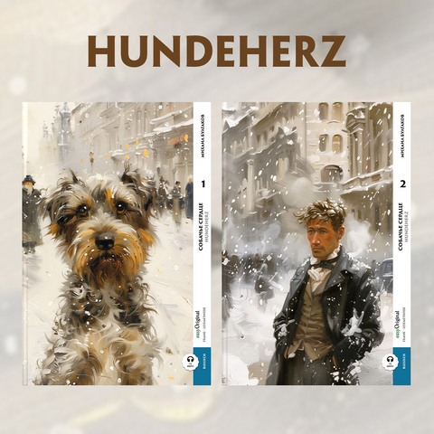 Sobatsch'je serdze / Hundeherz - 2 Teile (2 Bücher + Audio-Online) - Frank-Lesemethode - Kommentierte zweisprachige Ausgabe Russisch-Deutsch - Michail Bulgakow