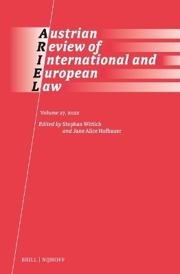 Austrian Review of International and European Law, 2022 - 