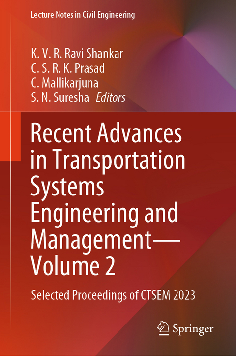 Recent Advances in Transportation Systems Engineering and Management—Volume 2 - 