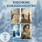 4 Puschkins Kurzgeschichten (4 Bücher + Audio-CDs) - Frank-Lesemethode - Kommentierte zweisprachige Ausgabe Russisch-Deutsch - Alexander Puschkin