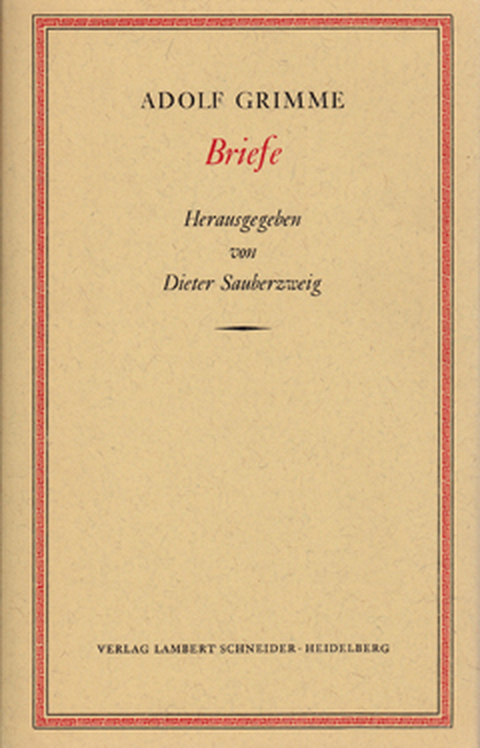 Briefe - Adolf Grimme