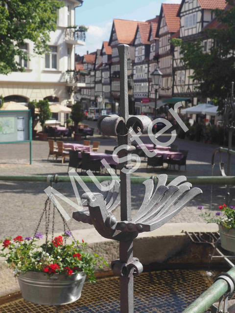 Ansichtskarte Bad Sooden-Allendorf: Marktplatz mit Kirchstrasse