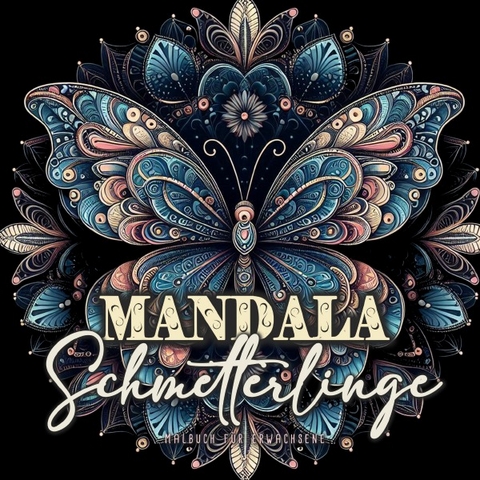 Mandala Schmetterlinge Malbuch für Erwachsene - Monsoon Publishing, Musterstück Grafik