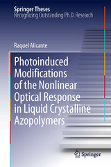 Photoinduced Modifications of the Nonlinear Optical Response in Liquid Crystalline Azopolymers - Raquel Alicante