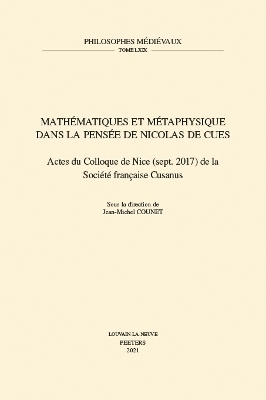 Mathématiques et Métaphysique dans la pensée de Nicolas de Cues - 