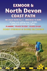 Exmoor & North Devon Coast Path, South-West-Coast Path Part 1: Minehead to Bude (Trailblazer British Walking Guides) - Stedman, Henry; Newton, Joel