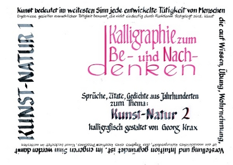 Kalligraphie / Kunst-Natur 2 - Georg Krax