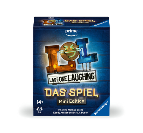 Ravensburger 24592 - Last One Laughing Das Spiel: Mini Edition - Das Partyspiel zur beliebten Comedy-Show für 3-6 Spieler ab 14 Jahren - Inka und Markus Brand, Kaddy Arendt, Dirk A. Dudek