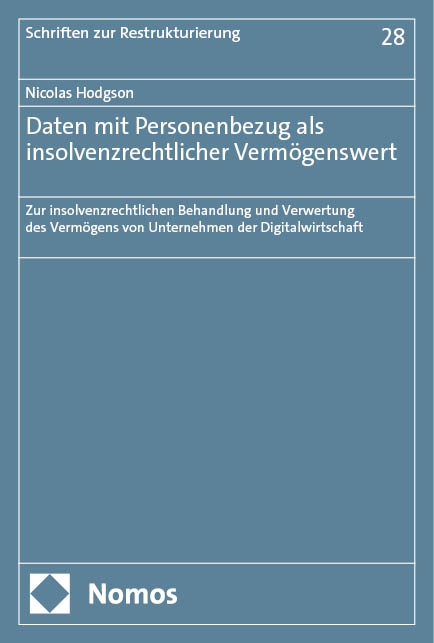 Daten mit Personenbezug als insolvenzrechtlicher Vermögenswert - Nicolas Hodgson