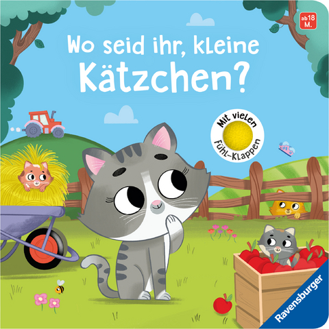 Wo seid ihr, kleine Kätzchen? Spielbuch mit vielen Stoff-Klappen, Kinderbuch ab 18 Monaten, Pappbilderbuch - Maria Höck