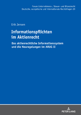 Informationspflichten im Aktienrecht - Erik Jensen