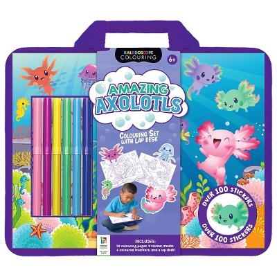 Axolotls Colouring Set with Lap Desk - Hinkler Pty Ltd