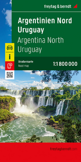 Argentinien Nord - Uruguay, Straßenkarte 1:1.800.000, freytag & berndt - 