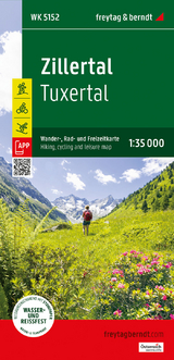 Zillertal, Wander-, Rad- und Freizeitkarte 1:35.000, freytag & berndt, WK 5152 - 