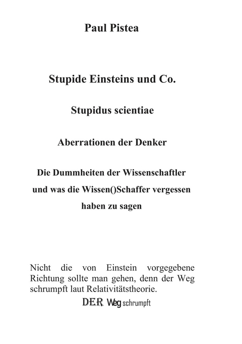 Stupide Einsteins und Co. - Paul Pistea