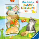 Mein liebstes Puzzle-Spielbuch: Tiere - Puzzlebuch ab 18 Monaten, mit 6 Puzzleteilen - Frauke Nahrgang