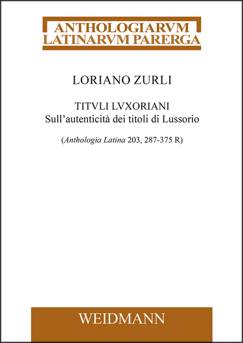 Tituli Luxoriani - Loriano Zurli