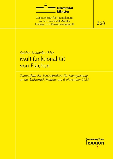 Multifunktionalität von Flächen - Symposium des Zentralinstituts für Raumplanung an der Universität Münster am 6. November 2023 - 