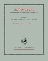 Acta cusana Band III, Lieferung 3 - 