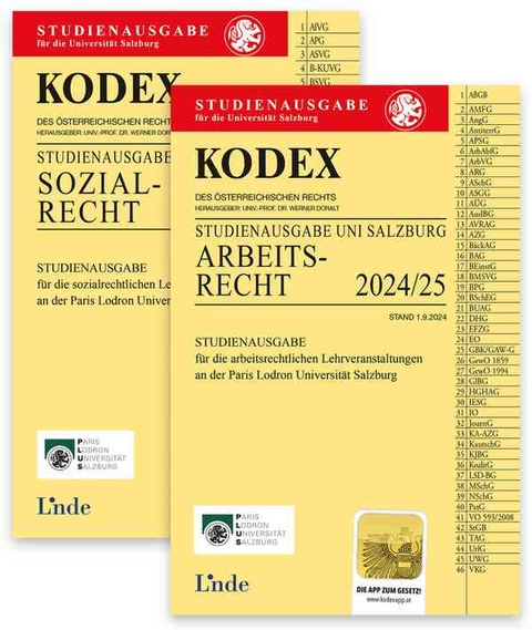 KODEX-Paket Studienausgabe Arbeits- und Sozialrecht Salzburg 2024/25 - 