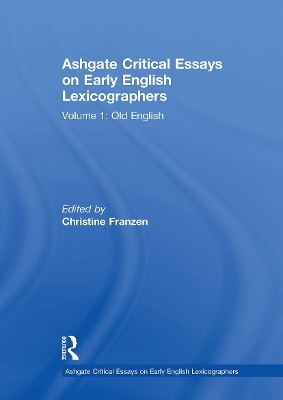 Ashgate Critical Essays on Early English Lexicographers - 