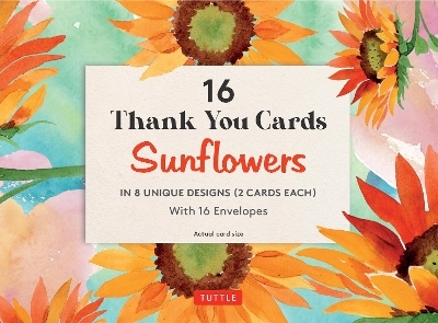 16 Thank You Cards, Sunflowers - 