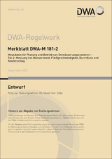 Merkblatt DWA-M 181-2 Messdaten für Planung und Betrieb von Entwässerungssystemen – Teil 2: Messung von Wasserstand, Fließgeschwindigkeit, Durchfluss und Niederschlag (Entwurf)