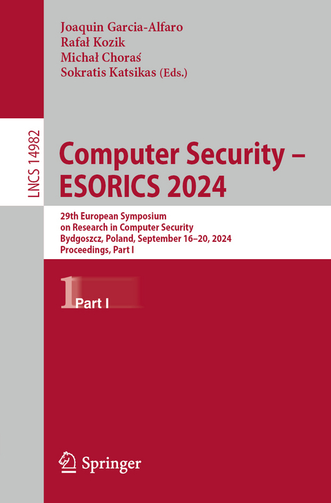 Computer Security – ESORICS 2024 - 