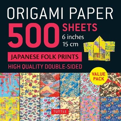 Origami Paper 500 sheets Japanese Folk Prints 6" (15 cm) - 