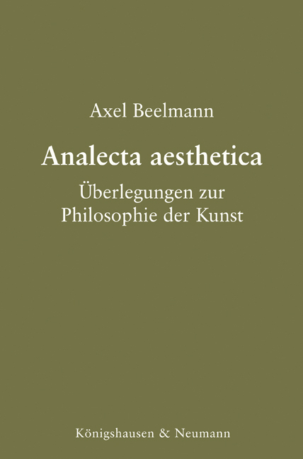 Analecta aesthetica - Axel Beelmann