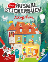 Ravensburger Mein Ausmalstickerbuch Zwergenhaus - Stickerbuch ab 4 Jahre, über 300 Sticker zum Thema Zwerge und Wichtel, viele Sticker zum Ausmalen