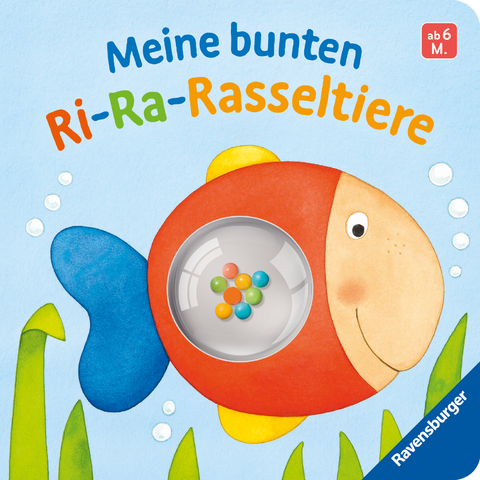 Meine bunten Ri-Ra-Rasseltiere – Rasselbuch für Kinder ab 6 Monaten, Babybuch, Spielbuch - Ina Milk