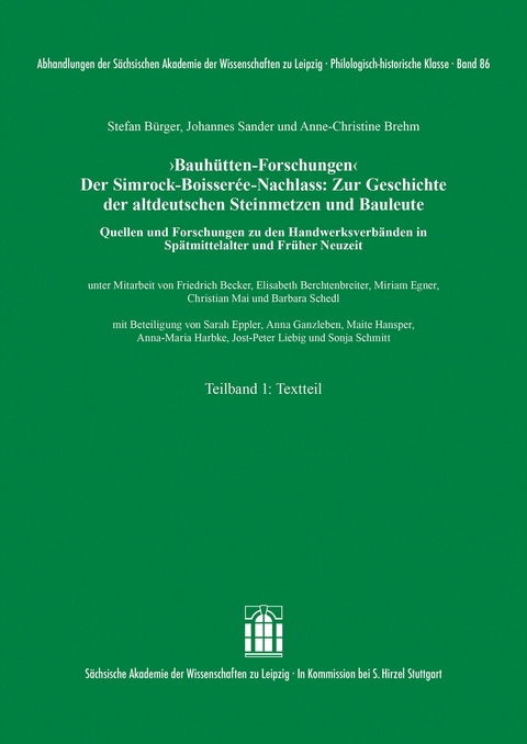 ‚Bauhütten-Forschungen‘. Der Simrock-Boisserée-Nachlass - 