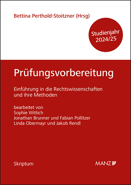 Prüfungsvorbereitung Einführung in die Rechtswissenschaften und ihre Methoden - 