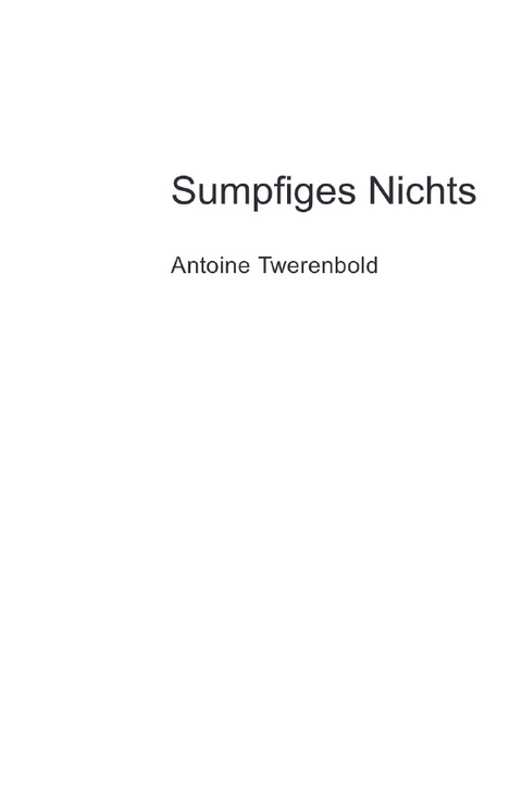 Sumpfiges Nichts - Antoine Twerenbold