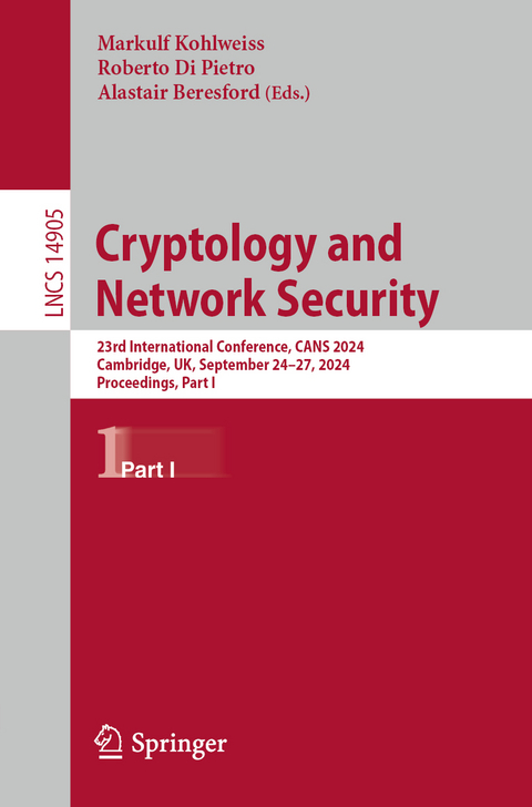 Cryptology and Network Security - 