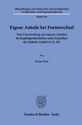 Eigene Anteile bei Formwechsel - Niclas Poot