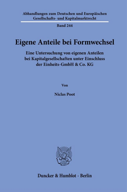 Eigene Anteile bei Formwechsel - Niclas Poot