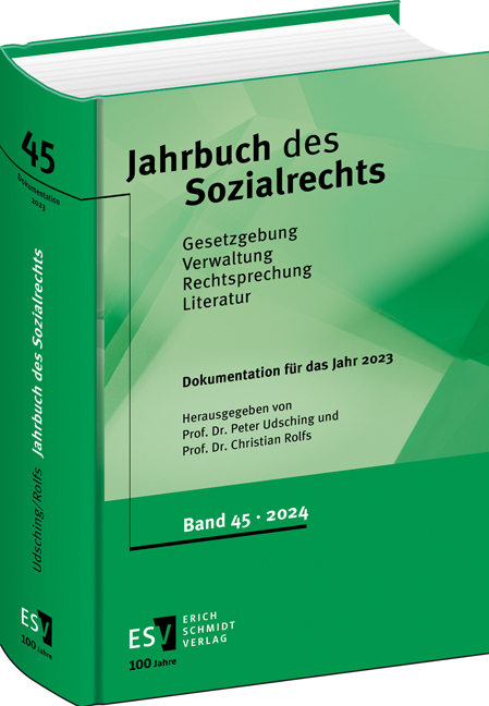 Jahrbuch des Sozialrechts (der Gegenwart). Gesetzgebung - Verwaltung... / Jahrbuch des Sozialrechts - - Dokumentation für das Jahr 2023 - 