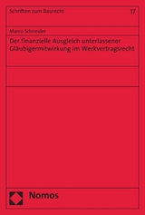Der finanzielle Ausgleich unterlassener Gläubigermitwirkung im Werkvertragsrecht -  Marco Schneider