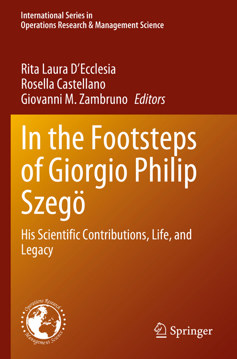 In the Footsteps of Giorgio Philip Szegö - 