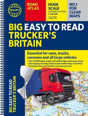 Philip's Big Easy to Read Trucker's Road Atlas Britain -  Philip's Maps