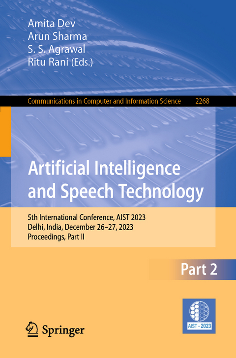 Artificial Intelligence and Speech Technology - 